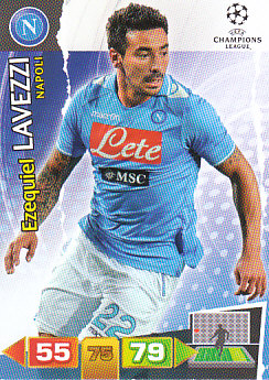 Ezequiel Lavezzi SSC Napoli 2011/12 Panini Adrenalyn XL CL #181